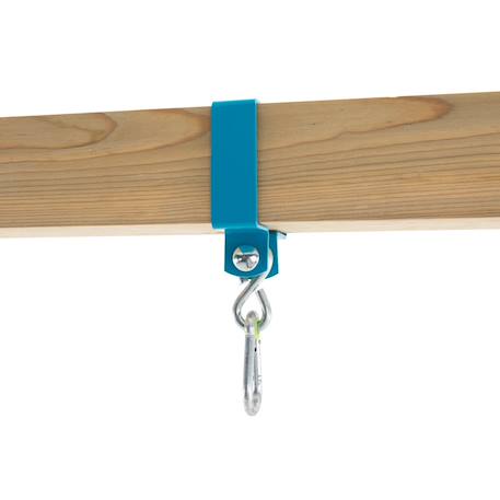 Portique balançoire nid amarante bois h243cm Marron - bleu - vert 4 - vertbaudet enfant 
