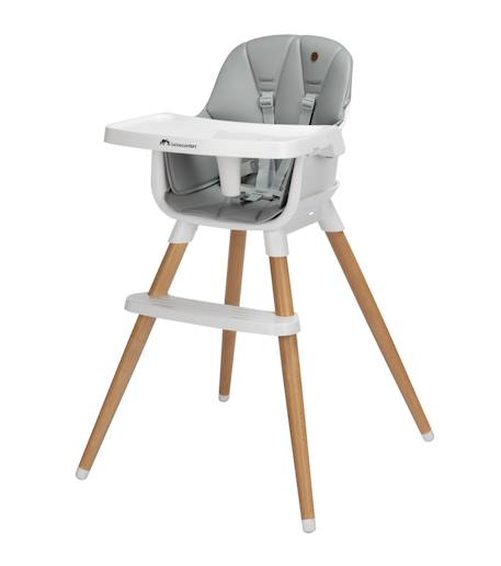 Bebeconfort chaise haute bébé abelia, design scandinave Mineral gray 1 - vertbaudet enfant 