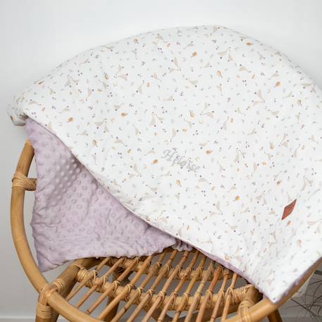 Plaid réversible en minky sidonia Gris+Lilas+Vert de gris 9 - vertbaudet enfant 