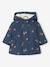 Ciré à capuche bébé fille imprimé fleurs et doublé bleu nuit+rose imprimé 1 - vertbaudet enfant 