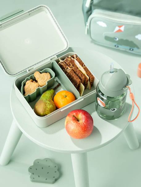 Boîte à goûter avec séparateur sable+vert 5 - vertbaudet enfant 
