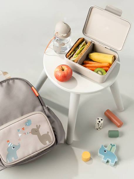 Boîte à goûter avec séparateur sable+vert 2 - vertbaudet enfant 