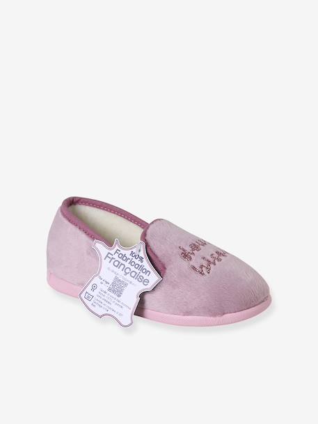 Chaussons élastiqués enfant fabriqués en France rose imprimé 1 - vertbaudet enfant 