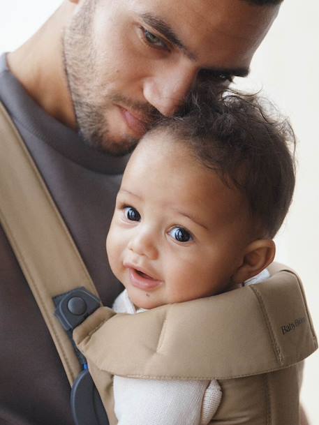 Porte-bébé Mini tissé BABYBJÖRN beige+noir 6 - vertbaudet enfant 