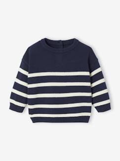 -Pull bébé rayé en tricot