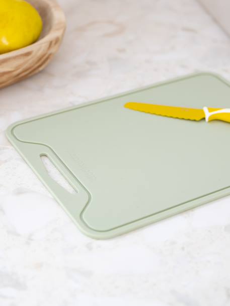 Planche à découper antidérapante beige+vert 2 - vertbaudet enfant 