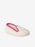 Chaussons élastiqués enfant fabriqués en France écru+rose imprimé 2 - vertbaudet enfant 