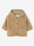 Manteau bébé en sherpa avec doublure imprimée 'léopard' beige+vieux rose 1 - vertbaudet enfant 
