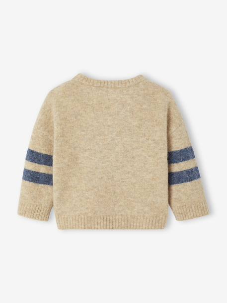 Pull bébé en tricot avec motif jacquard beige chiné 2 - vertbaudet enfant 