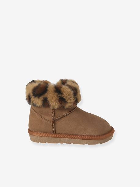 Boots déperlantes zippées fourrées bébé camel 3 - vertbaudet enfant 