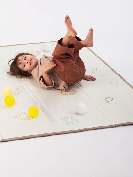 Tapis Mousse Rebords Essentiels beige 1 - vertbaudet enfant 