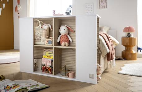 Chambre bébé, lit 120x60 évolutif et commode à langer 3 tiroirs - paloma Blanc 6 - vertbaudet enfant 