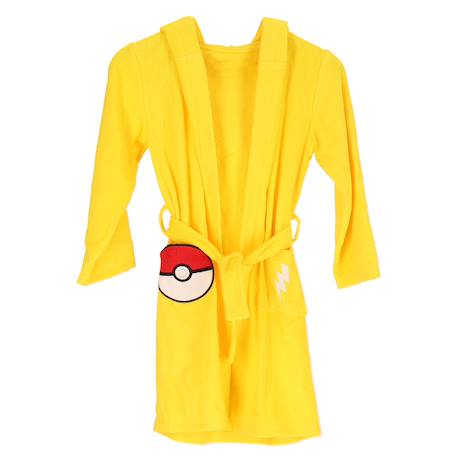 Peignoir à capuche pokémon pikachu coton matière serviette Jaune 3 - vertbaudet enfant 