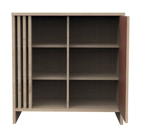 Chambre bébé complète, lit et commode à langer avec claustra - tokyo Blanc/marron+Rouge/marron+Vert/marron 12 - vertbaudet enfant 