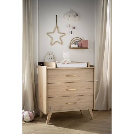 Chambre bébé complète, lit bébé et commode à langer - arty Marron 4 - vertbaudet enfant 