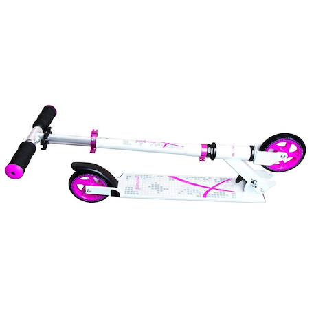 Muuwmi aluminium scooter blanche/rose 125 mm Blanc et rose 2 - vertbaudet enfant 