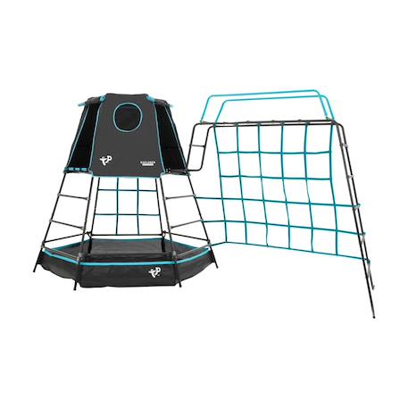 Aire de jeux évolutive filet explorer tour métal h201cm Bleu - noir 1 - vertbaudet enfant 