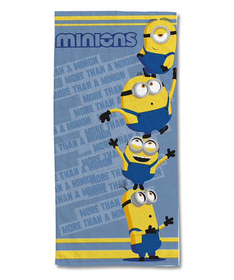 Serviette de plage les minions coton Bleu 1 - vertbaudet enfant 