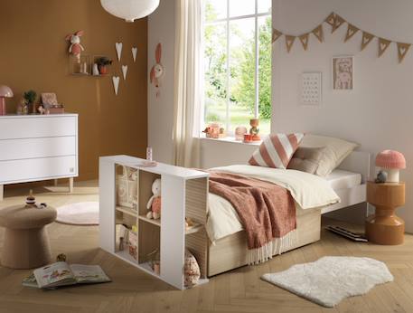 Chambre bébé, lit 120x60 évolutif et commode à langer 3 tiroirs - paloma Blanc 5 - vertbaudet enfant 
