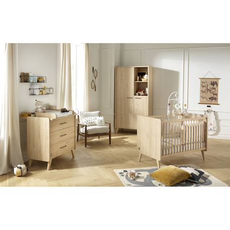 Chambre bébé complète, lit bébé et commode à langer - arty Marron 5 - vertbaudet enfant 