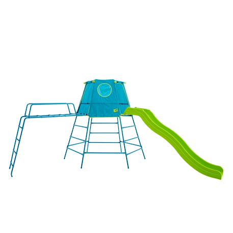 Aire de jeux évolutive toboggan explorer tour métal h201cm Bleu 1 - vertbaudet enfant 