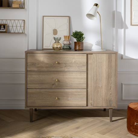 Chambre bébé, lit évolutif et commode à langer - mokka Marron 6 - vertbaudet enfant 