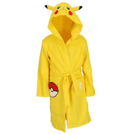 Peignoir à capuche pokémon pikachu coton matière serviette Jaune 1 - vertbaudet enfant 