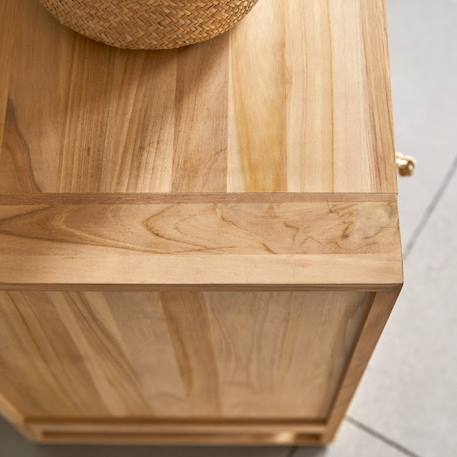 Commode enfant en bois de teck 2 tiroirs minimalys Naturel 4 - vertbaudet enfant 