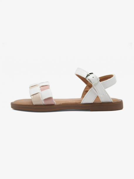 Sandale à brides Blanc+Camel 2 - vertbaudet enfant 