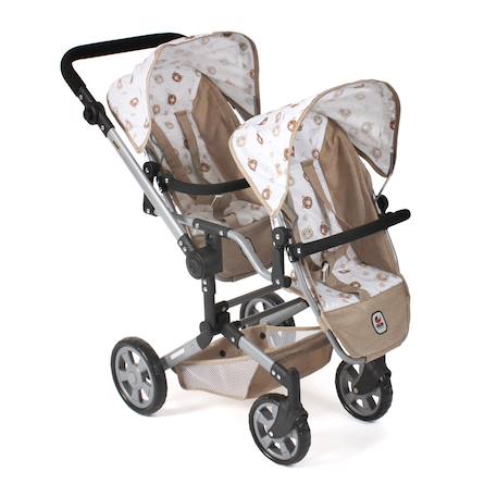 Poussette de poupée linus duo beige avec oursons Beige 1 - vertbaudet enfant 
