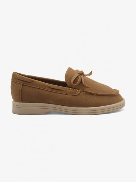 Mocassin à noeuds Camel+Noir 2 - vertbaudet enfant 