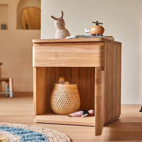 Chevet enfant en bois de teck nino Naturel 1 - vertbaudet enfant 