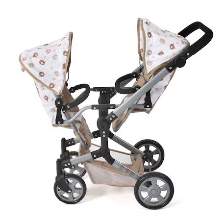 Poussette de poupée linus duo beige avec oursons Beige 3 - vertbaudet enfant 