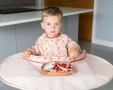 Assiette à compartiments ventousée en silicone renard Rose 5 - vertbaudet enfant 