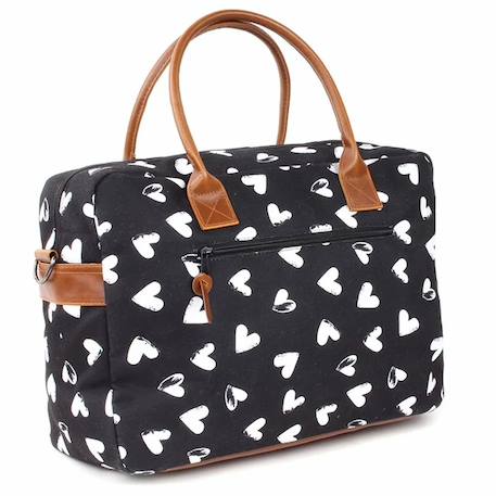 Sac à langer black & white et son matelas coeurs Noir, coeurs 3 - vertbaudet enfant 