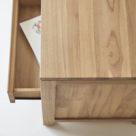 Bureau enfant en bois de teck 160 eden Naturel 4 - vertbaudet enfant 