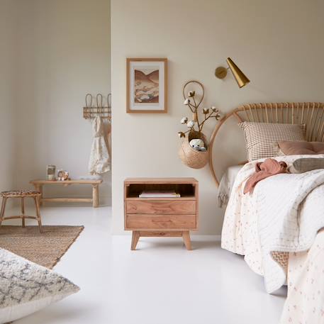 Chevet enfant en bois d'acacia oslo Naturel 2 - vertbaudet enfant 