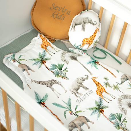 Gigoteuse sans manches tog 2 satin de coton safari Safari, vert, gris, blanc 2 - vertbaudet enfant 