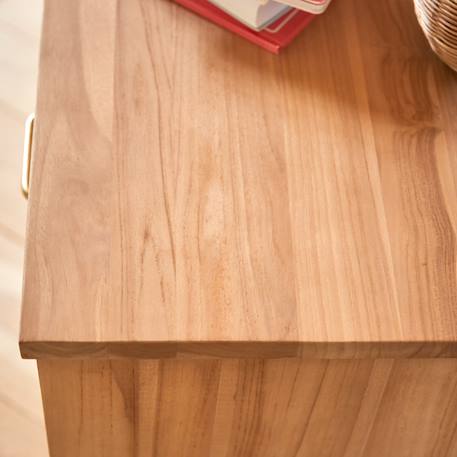 Bureau enfant en bois de teck kort Naturel 4 - vertbaudet enfant 