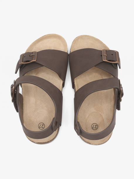 Sandale à brides Bleu foncé+Marron+Noir+Taupe 9 - vertbaudet enfant 