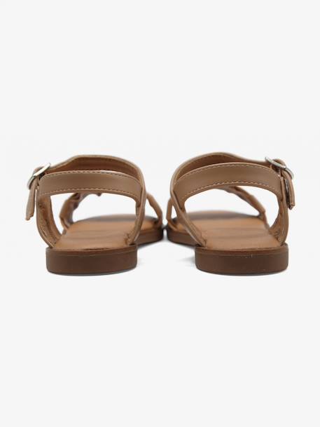 Sandale à brides Blanc+Camel 8 - vertbaudet enfant 