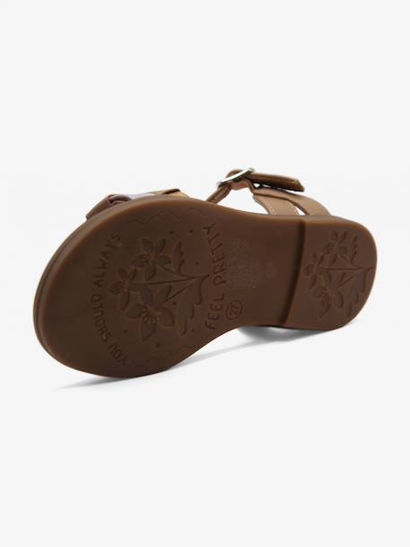 Sandale à brides Blanc+Camel 10 - vertbaudet enfant 