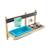 Cuisine d'extérieur pour enfant fun bois fsc® Marron - bleu - noir 4 - vertbaudet enfant 