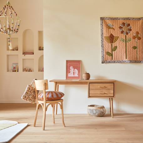 Bureau enfant en bois de teck kort Naturel 2 - vertbaudet enfant 