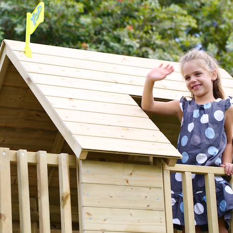Maisonnette cabane loft bois fsc® Marron 3 - vertbaudet enfant 