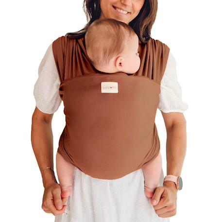 Écharpe de portage en coton biologique tricot slen Beige+Bleu+Chocolat+Gris clair+Rose clair+Taupe+Terracotta 29 - vertbaudet enfant 