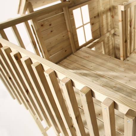 Maisonnette cabane loft bois fsc® Marron 5 - vertbaudet enfant 