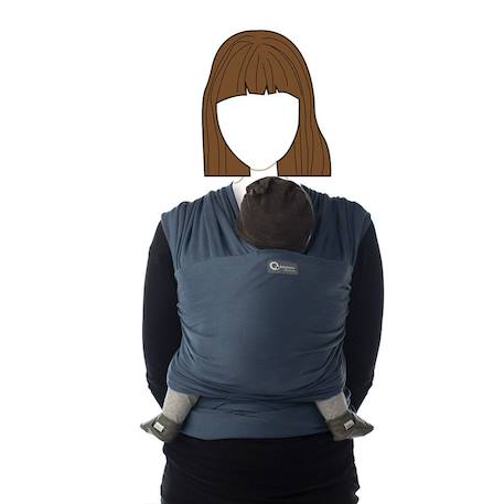 Écharpe de portage en coton biologique tricot slen Beige+Bleu+Chocolat+Gris clair+Rose clair+Taupe+Terracotta 10 - vertbaudet enfant 