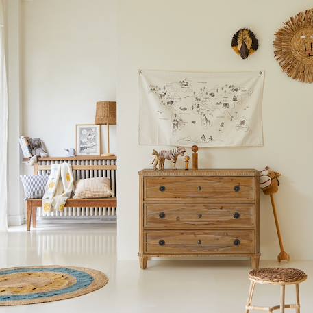 Commode enfant en bois de pin massif recyclé 3 tiroirs emily Naturel 2 - vertbaudet enfant 