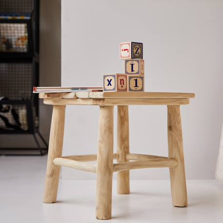Chevet enfant en bois de teck kilim Naturel 1 - vertbaudet enfant 